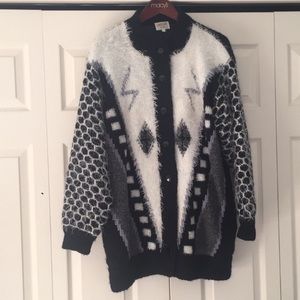 Vintage 1980s Black & White Sweater